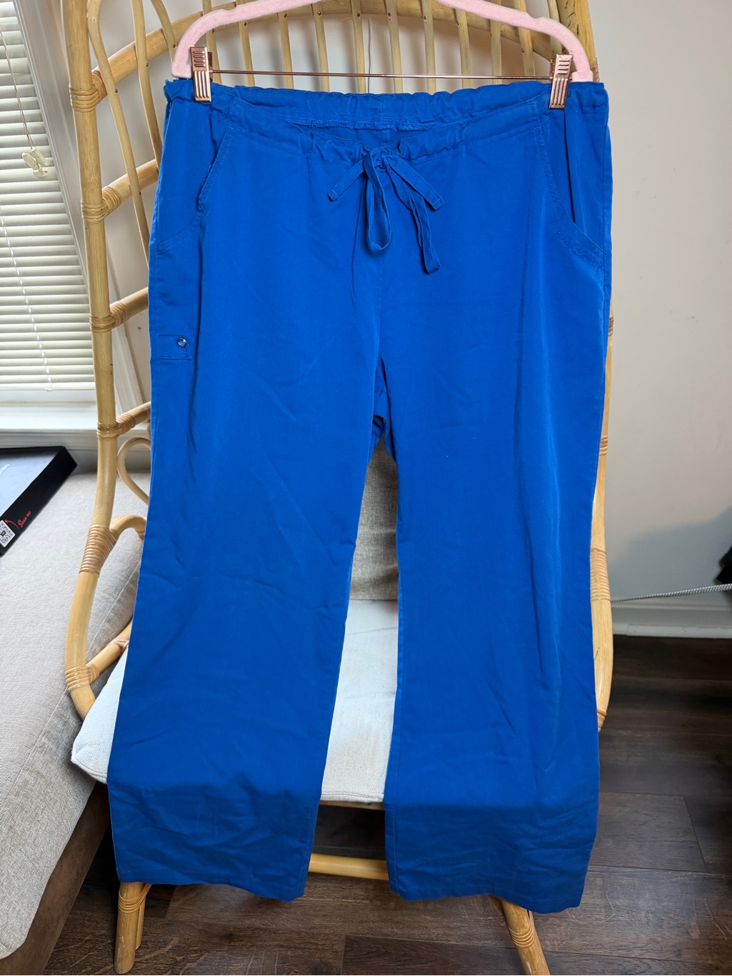 Grey’s Anatomy Barco Royal Blue Women’s Scrub Pants Drawstring Large Tall